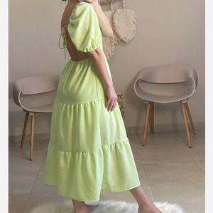 Backless Green Dress